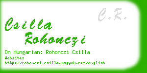 csilla rohonczi business card